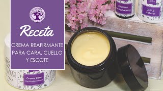 Receta crema reafirmante para cara cuello y escote  Cosmética Natural Casera Shop [upl. by Yspyg]