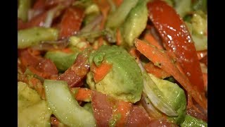 Salade davocat aux oeufs I Avocado Salad [upl. by Nosreme]