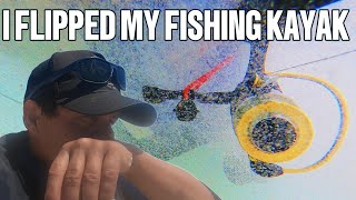 I FLIPPED MY FISHING KAYAK  HOBIE KAYAK FAIL [upl. by Zulaledairam80]