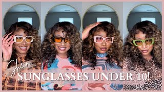 SHEIN SUNGLASSES UNDER 10 Affordable Sunglasses TryOn Haul 2022 Simply Sonja Shein [upl. by Atirihs]