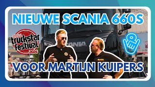 Jeffrey ontmoet Martijn Kuipers op het Profile Truckstar Festival 2024 Nieuwe Scania 660S V8 [upl. by Erina358]