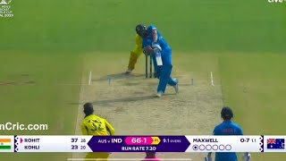 Rohit Sharma dismissal today by Maxwell india vs australia final match wc 2023 [upl. by Neram423]