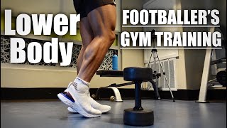 Pro Footballer’s Gym Training  Lower Body  Offseason Training [upl. by Inaluiak]