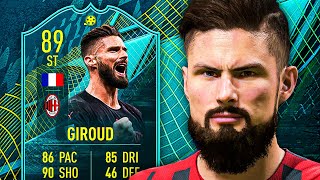 47 PACE 😵 89 MOMENTS GIROUD PLAYER REVIEW  FIFA 22 Ultimate Team [upl. by Analihp]