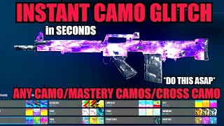 NEW INSTANT CAMO GLITCH BO6 in SECONDS ANY CAMOCROSS CAMO BO6 GLITCHES WARZONE GLITCH [upl. by Acsecnarf]