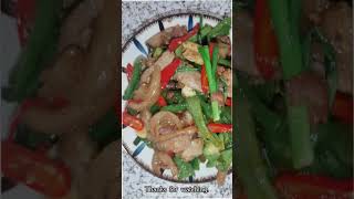 Chinese Cuisine Green Pepper Twice cooked pork food cook delicious chinesefood 美食教程 家常菜 [upl. by Theall]