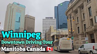 Winnipeg Downtown  Driving Downtown Winnipeg Manitoba Canada 2024 canada winnipeg Manitoba [upl. by Nnayecats]