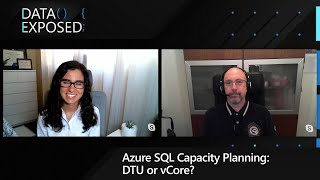 Azure SQL Capacity Planning DTU or vCore  Data Exposed [upl. by Marguerie]