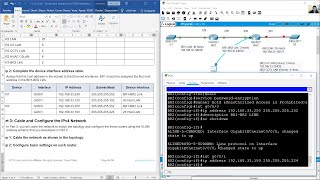 11102 Lab  Design and Implement a VLSM Addressing Scheme [upl. by Eugine]