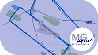 Platzrunde Traffic Pattern Flugplatz Mönchengladbach EDLN [upl. by Omolhs214]