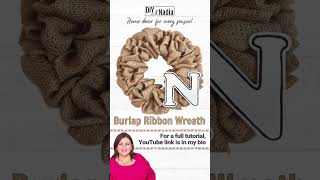 Easy Burlap Wreath Stepbystep DIY Tutorial [upl. by Gisser406]