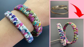 💖 Beautiful Statement Braided Fabric Bracelet  1 Strand Plait Fabric Rope Bracelet  Bangle  Cuff [upl. by Timus]