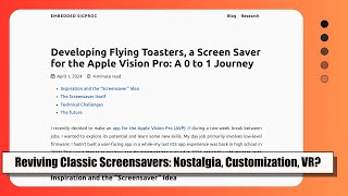 Reviving the Classic Flying Toasters Screensaver for the Vision Pro Nostalgia Customization and V [upl. by Ynnam]