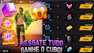 RESGATE OS PRÊMIOS DO EVENTO DE CARNAVAL CUBO MÁGICO CARTÃO LEVEL 8 E MUITO MAIS  FREE FIRE [upl. by Avenej]