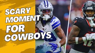 Injury Scare for Cowboys as Marquees Bell Hurts Shoulder Against Texans trendingnews sportsnews [upl. by Egduj]