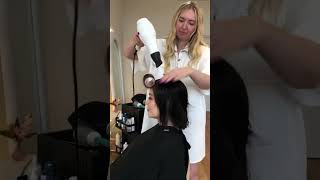 Styling Short Hair With Parlux Hair Dryer blowout hairtok hairdryer [upl. by Yrrol]