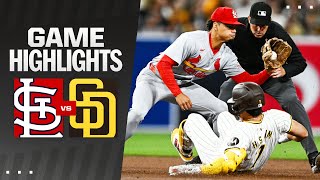 Cardinals vs Padres Game Highlights 4124  MLB Highlights [upl. by Yraek]