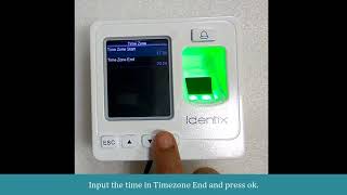 Identix SF100 How to Set TimeZone [upl. by Tala]