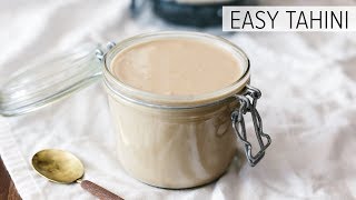 EASY TAHINI SUPER CREAMY  the best tahini recipe [upl. by Ynoep]