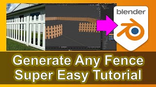 Generate any Fence for Blender  Super Easy Tutorial [upl. by Akino167]