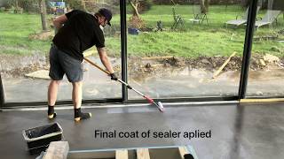 Microcement application process polished concrete microcrete polished floors [upl. by Robbert108]