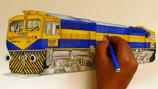 WDG4D Dual cab GT46MAC locomotive sketching [upl. by Ruomyes493]