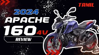 2024 TVS Apache 160 4v Review in TAMIL tvsapache1604v tvsapachertr1604vbs6 [upl. by Gerhardt]