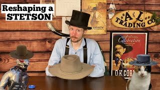 Reshaping A Stetson Cowboy Hat [upl. by Leahcin385]