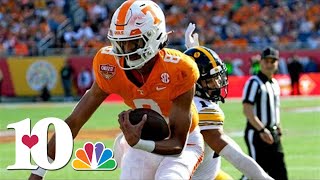 Tennessee celebrates 350 shutout win against Iowa in the Citrus Bowl [upl. by Dulcine712]