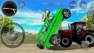 Indian Cars Simulator3D Realistic Car game Mahindra Beloro Drive Vs Tractor Accident 😱 Gameplay [upl. by Nodnal47]