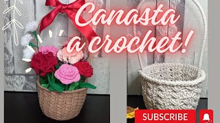 Canasta Tejida a Crochet  Paso a Paso [upl. by Yetak]