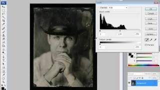 Processing WetPlate Collodion Scan 1 Size and Levels [upl. by Deeas]