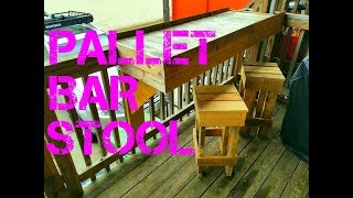 DO IT YOURSELF PALLET BAR STOOL [upl. by Bone]