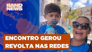 Sósia de Marília Mendonça encontra filho da cantora  BandNews TV [upl. by Nnylrac]