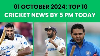 01 October 2024 Cricket News  Jasprit Bumrah  Ravichandran Ashwin  Parthiv Patel  KL Rahul [upl. by Dis]