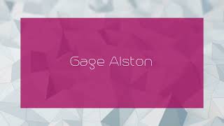 Gage Alston  appearance [upl. by Cobby]