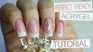 How to French PolyGel Nails Tutorial  Reffil French Nails Professionally [upl. by Yremrej]