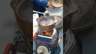 A wood stove meets all your outdoor cooking needs woodstove cookingstove campingstove food [upl. by Suoivatram]