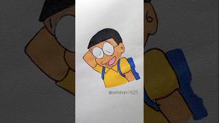 Nobita drawing with acrylic marker  Doraemon yt shorts art doraemon youtubeshorts [upl. by Branscum]