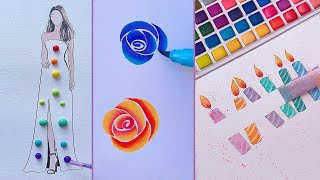 17 Cool Art ideas  Painting tutorials  Easy Art Tips amp Hacks [upl. by Erdei]