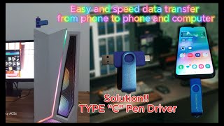 How to connect the type c pen driver to mobile phone and computer [upl. by Hansiain]