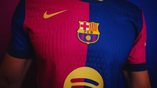 FC BARCELONA  Présentation du nouveau maillot du Barça 2024  2025 [upl. by Steffen]