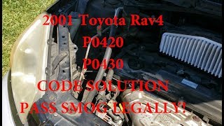 2001 Toyota Rav4 02 Sensor Repair P0420 and P0430 codes PASS SMOG LEGALLY [upl. by Yetnruoc]