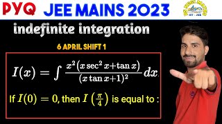 Let I x  ∫ x²  x sec² x tan xx tan x 1² dx  If I0  0 then I π4 is equal to [upl. by Hako301]