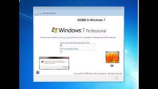 OOBE In Windows 7 [upl. by Samella520]