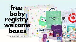 Free Baby Registry Welcome Gift Box 2023  Unboxing amp How to Get Them amazon target walmart [upl. by Welles938]