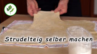 Strudelteig selber machen Teil 1 Rezept [upl. by Nnaeinahpets843]