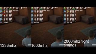 Pubg DDR3 Ram Comparison 1333mhz Vs 1600mhz Vs 2000 mhz Tight Timings [upl. by Nnyrat]