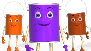 Learn Colors for Children  Learning Videos  Learn Colors for Kids Toddlers with Colours Cans [upl. by Onavlis]