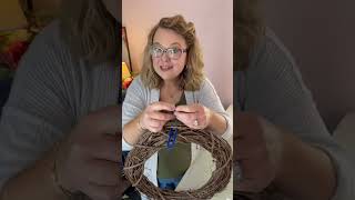 Wreath Making Tip How to Put a Hanger on the Back of a Wreath  DIY Wreath  Wreath Making Hack 🌿 [upl. by Arney715]